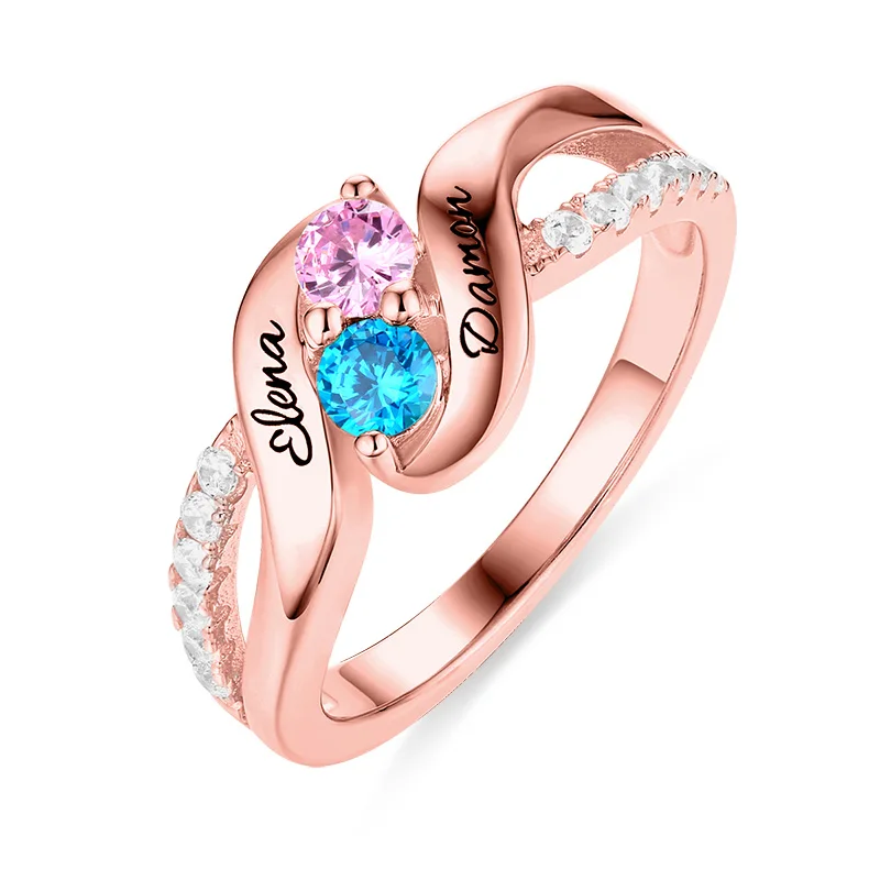 AILIN Birthstone&Name Customization Promise Ring For Her Women Double Birthstone Engagement Ring In Rose Gold Ring For Lady
AILIN Birthstone&Name Customization Promise Ring For Her Women Double Birthstone Engagement Ring In Rose Gold Ring For Lady