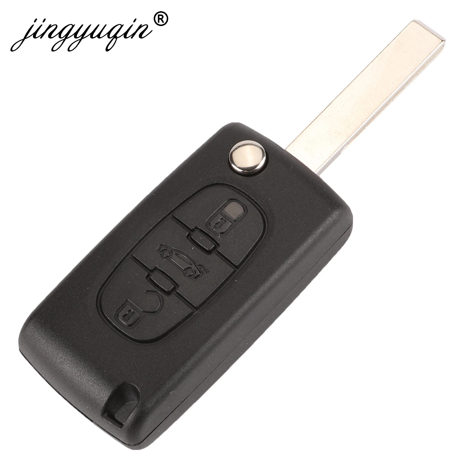 Jingyuqin 433 МГц ID46 ASK FSK Автомобильный ключ для peugeot 207 307 407 208 308 408 607 пульт