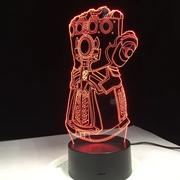 Thanos Infinity Gauntlet Avengers Infinity War Gloves 3D Night lights LED Changing 3D Novelty Light Creative Desk lamp Drop Ship
Thanos Infinity Gauntlet Avengers Infinity War Gloves 3D Night lights LED Changing 3D Novelty Light Creative Desk lamp Drop Ship