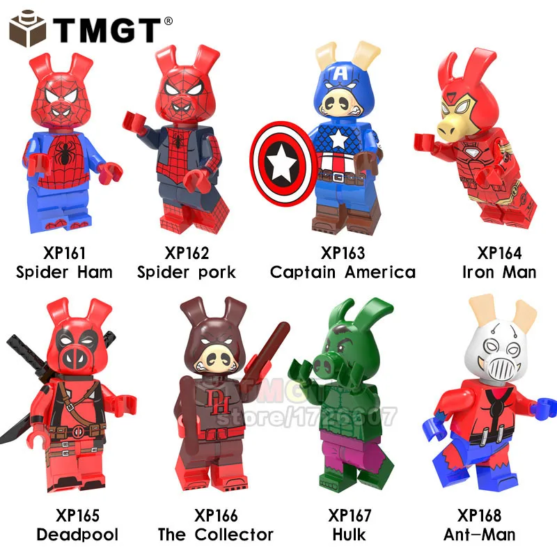 Single Sale Legoings Spider-Man: Into the Spider-Verse Spider Ham Ant Man Deadpool Hulk Building Blocks Toys Gifts For Children
Single Sale Legoings Spider-Man: Into the Spider-Verse Spider Ham Ant Man Deadpool Hulk Building Blocks Toys Gifts For Children