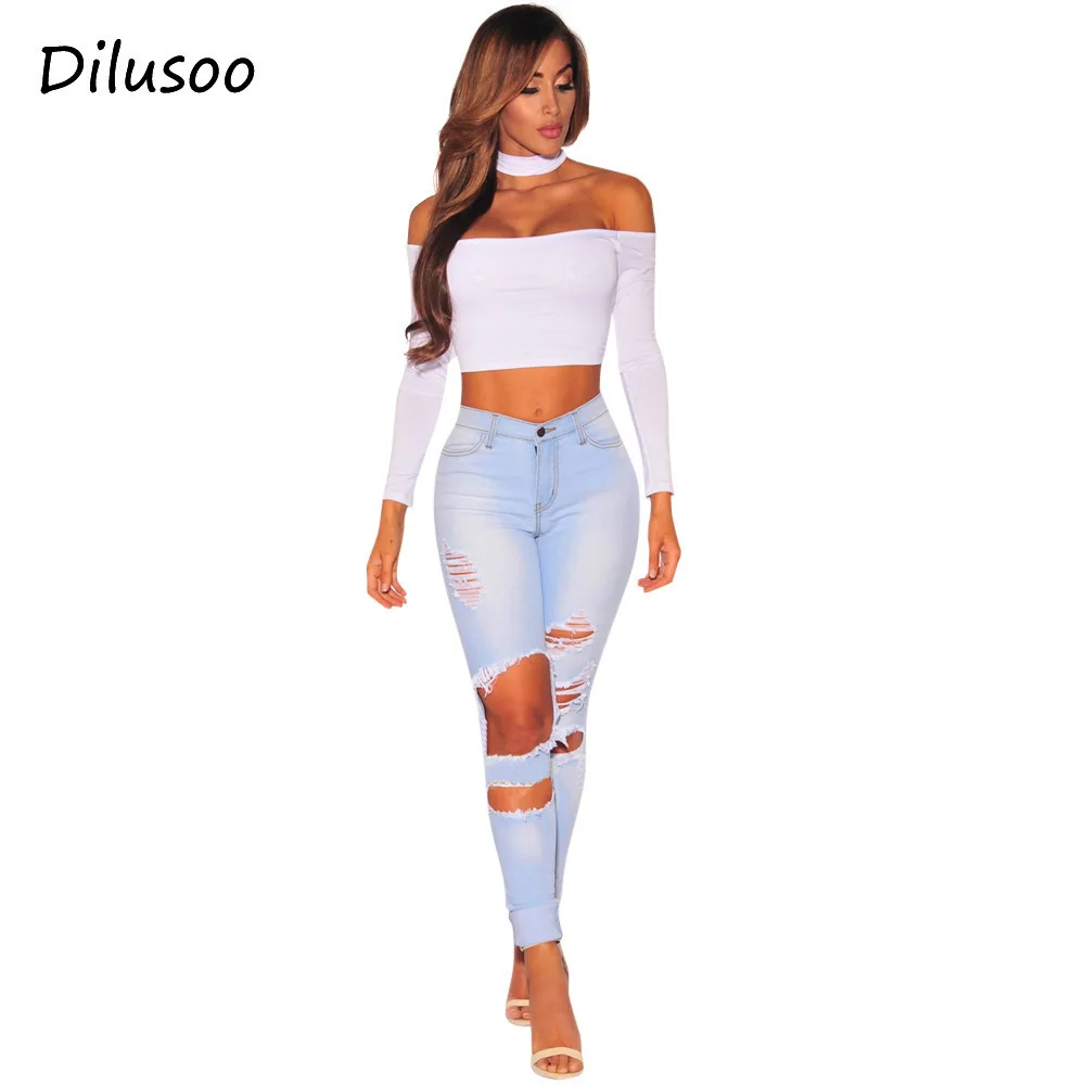 Dilusoo Women High Elastic Jeans Holes Pencil Pants Ripped Vintage Denim Jeans Casual High Street Trousers Autumu Female Pants
Dilusoo Women High Elastic Jeans Holes Pencil Pants Ripped Vintage Denim Jeans Casual High Street Trousers Autumu Female Pants