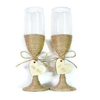 Rustic Wedding Toasting Glasses with Twine ,Engraved "I DO, ME TOO" , Champagne Flutes ,Bride and Groom Glasses ,wedding Glasses
Rustic Wedding Toasting Glasses with Twine ,Engraved "I DO, ME TOO" , Champagne Flutes ,Bride and Groom Glasses ,wedding Glasses