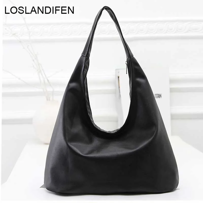 2019 Hobos Bag Women Black Handbags Female Shoulder Bags Lady Tote Bag Vintage Leather Bags for Women Casual Bolsos Feminina
2019 Hobos Bag Women Black Handbags Female Shoulder Bags Lady Tote Bag Vintage Leather Bags for Women Casual Bolsos Feminina