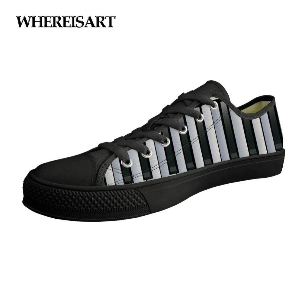 WHEREISART Women Lace-up Low Top Canvas Shoes Music Notes With Piano Keyboard Print Spring Men's Sneakers Comfort Vulcanize
WHEREISART Women Lace-up Low Top Canvas Shoes Music Notes With Piano Keyboard Print Spring Men's Sneakers Comfort Vulcanize