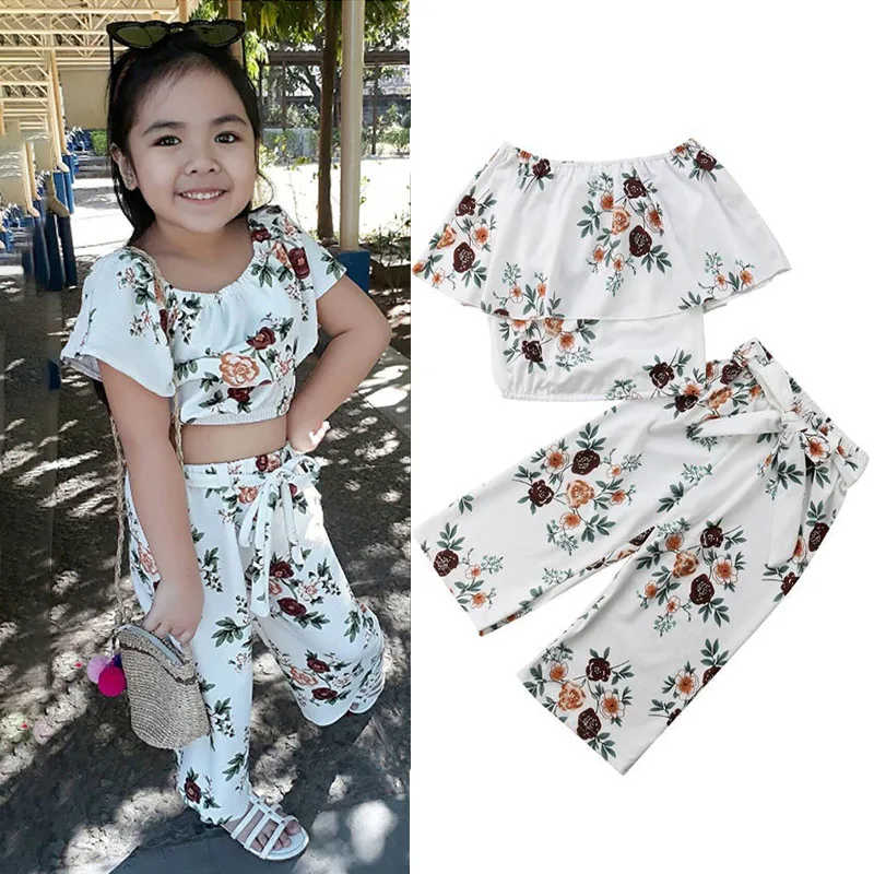 2019 Summer Girls Clothing Set Kids Clothes Suit Children Short Sleeve Floral T-Shirt Crop Top+Pants roupas infantil meninas
2019 Summer Girls Clothing Set Kids Clothes Suit Children Short Sleeve Floral T-Shirt Crop Top+Pants roupas infantil meninas
