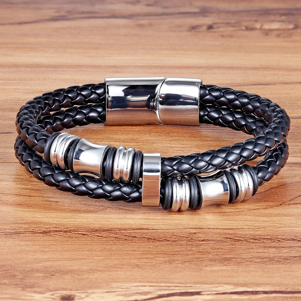 TYO 18-20CM Charm Bracelet & Bangle For Men Double Layer PU Leather Bracelet Black/Brown Color Hand Jewelry For Birthday Gift
TYO 18-20CM Charm Bracelet & Bangle For Men Double Layer PU Leather Bracelet Black/Brown Color Hand Jewelry For Birthday Gift