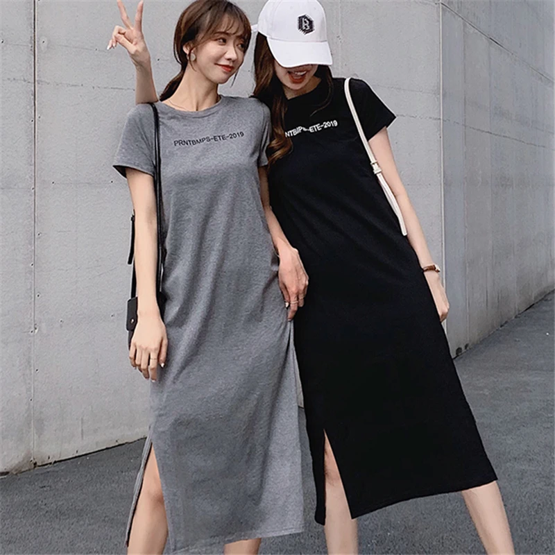 T-Shirt Dress Female 2019 Summer Fashion New Casual Cover Belly Loose Long Section Round Neck Short-Sleeved Dress 4XL Plus Size
T-Shirt Dress Female 2019 Summer Fashion New Casual Cover Belly Loose Long Section Round Neck Short-Sleeved Dress 4XL Plus Size