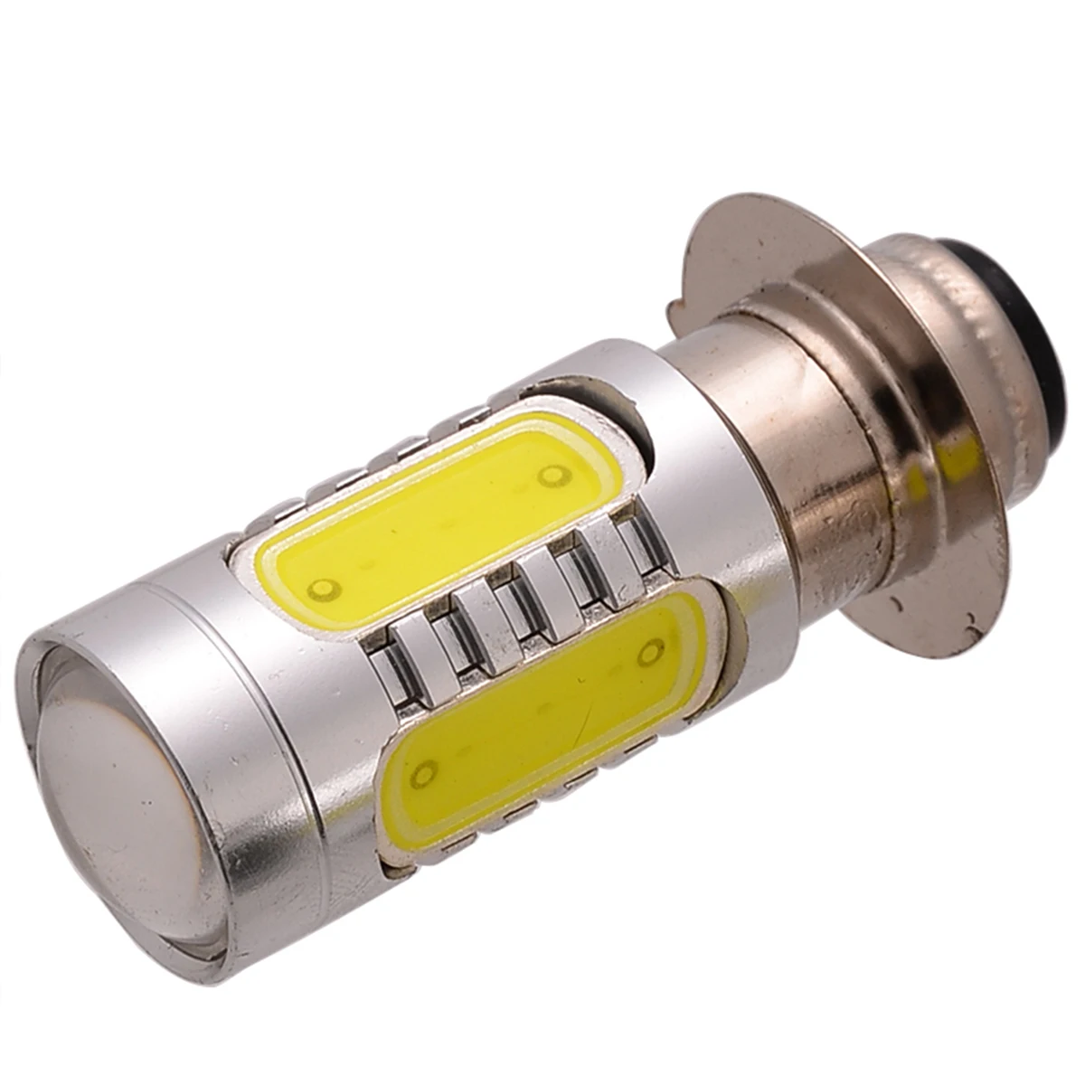 Mayitr 1 Pair H6M P15D-25-1 Headlight 12V 7.5W White COB LED Motorbike Bulb For Yamaha Big Bear 350 400 Grizzly 450 Raptor 125