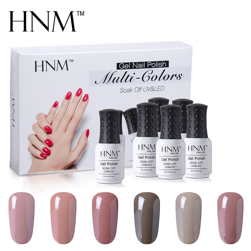 HNM 6pcs/lot 8ML Nude Color Gel Nail Polish With A Gift Box Semi Permanent UV Gel Nail Polish Soak Off GelLak Hybrid Varnish
HNM 6pcs/lot 8ML Nude Color Gel Nail Polish With A Gift Box Semi Permanent UV Gel Nail Polish Soak Off GelLak Hybrid Varnish