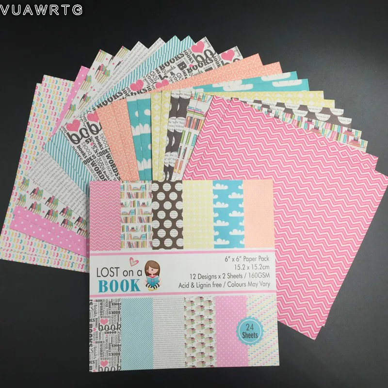 VUAWRTG 24pcs 6" Single-side Printed Lost on a book pattern creative papercraft art paper handmade scrapbooking kit set books
VUAWRTG 24pcs 6" Single-side Printed Lost on a book pattern creative papercraft art paper handmade scrapbooking kit set books