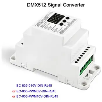 5 Channel RJ45 led Din Rail DMX512/1990 signal to 0-10V or PWM10V or PWM5V signal converter DMX512 controller,DC12V-24V
5 Channel RJ45 led Din Rail DMX512/1990 signal to 0-10V or PWM10V or PWM5V signal converter DMX512 controller,DC12V-24V