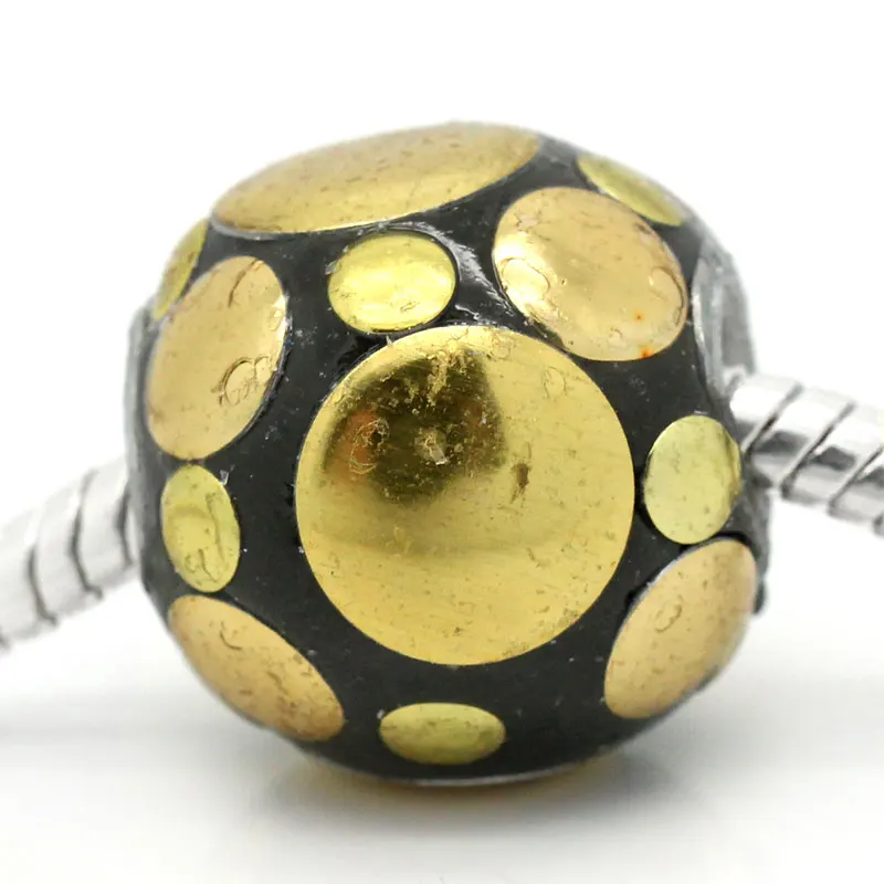 DoreenBeads Clay Beads Round Black Gold color Dot Pattern color About 16mm(5/8")x 16mm(5/8"),Hole: Approx 4.5mm,1 Piece
DoreenBeads Clay Beads Round Black Gold color Dot Pattern color About 16mm(5/8")x 16mm(5/8"),Hole: Approx 4.5mm,1 Piece