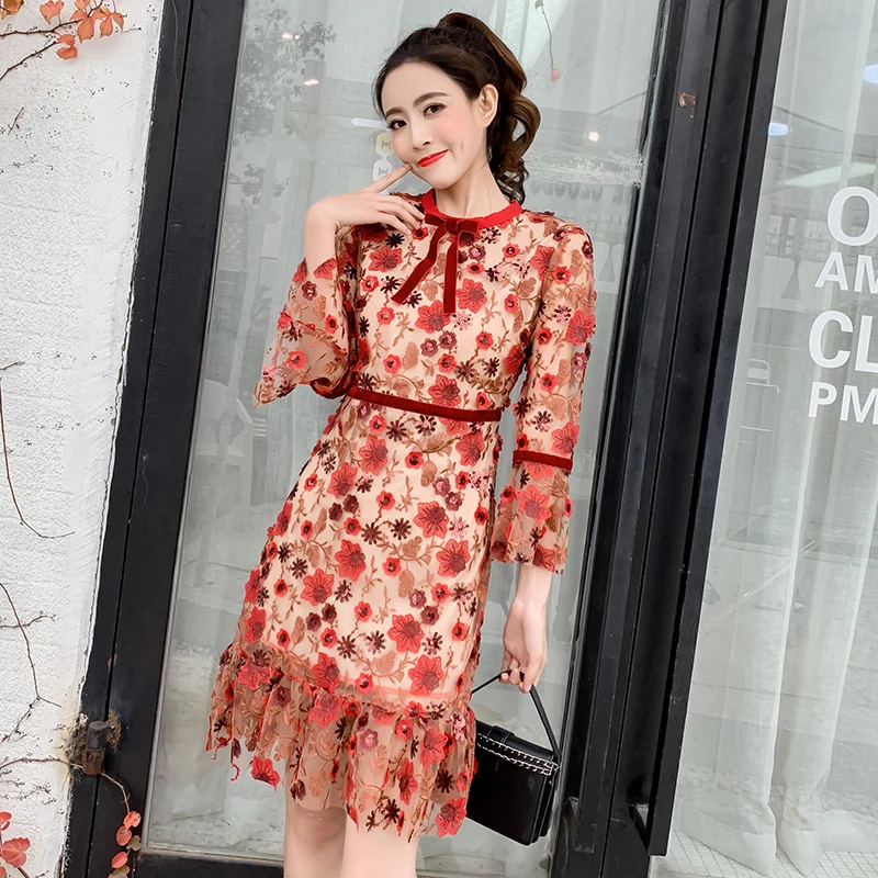 limiguyue flowers embroidery mesh women dress designer celebrity runway sequins party dress cute casual beach dresses T525
limiguyue flowers embroidery mesh women dress designer celebrity runway sequins party dress cute casual beach dresses T525