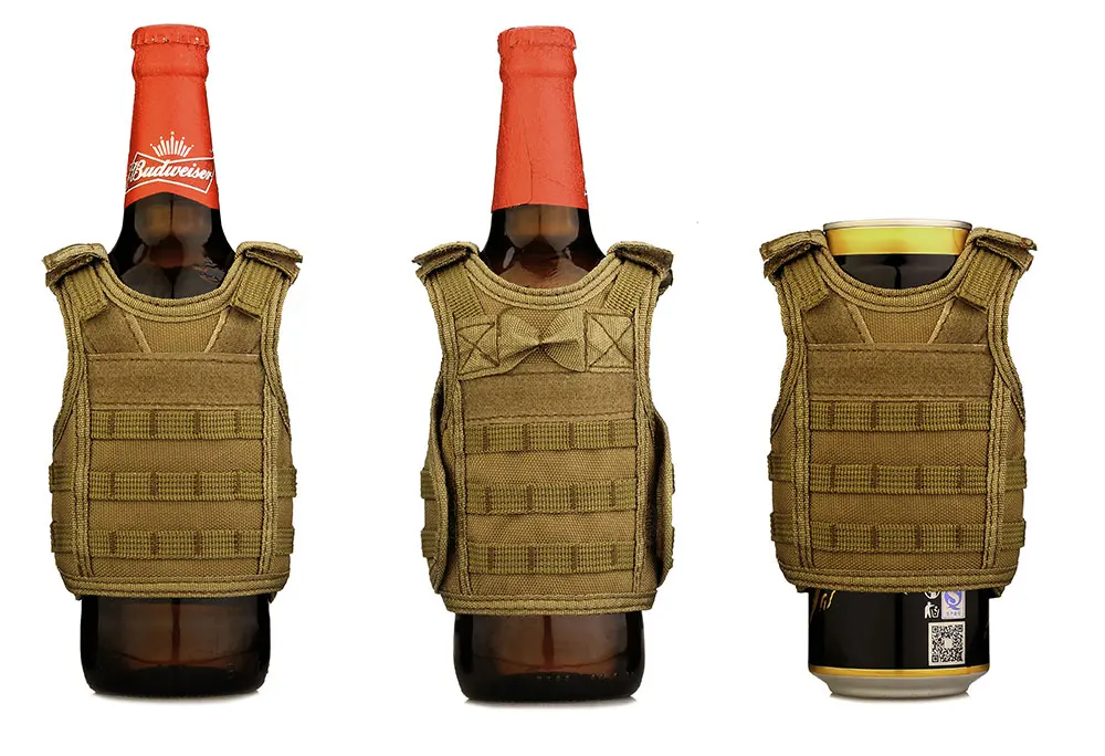 SINAIRSOFT Tactical Premium Beer Military Molle Mini Miniature Hunting Vests Beverage Cooler adjustable shoulder straps LY2074 10