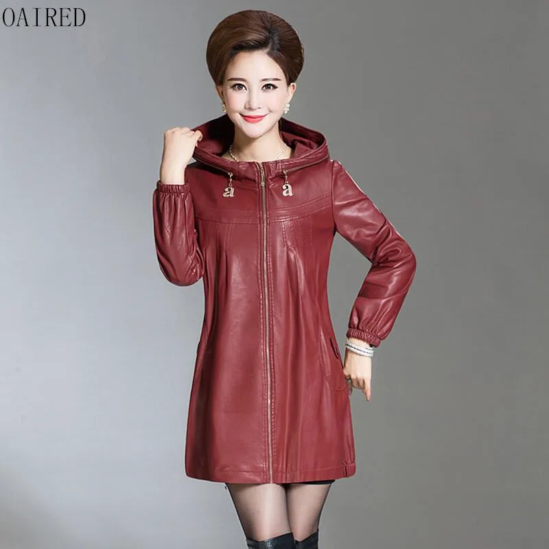Plus Size 6XL Leather Jacket Women New 2019 Black Leather Coat Women Long Slim Motorcycle Leather Clothing Female Outerwear Red
Plus Size 6XL Leather Jacket Women New 2019 Black Leather Coat Women Long Slim Motorcycle Leather Clothing Female Outerwear Red