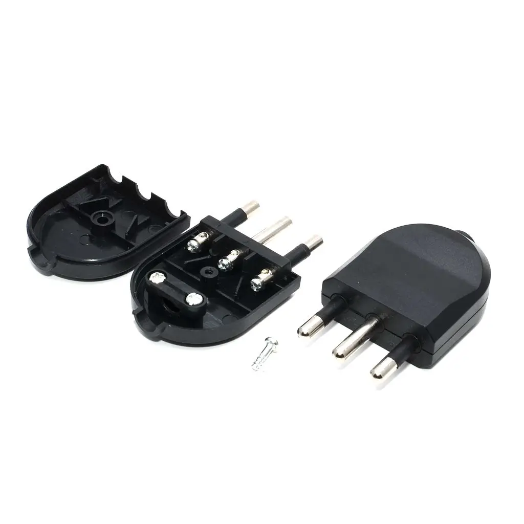 

3 Pins wiring assembly plug Italian standard power Adaptor detachable plug for Uruguay Chile 250V 16A