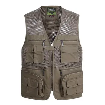 New Summer Casual Breathable Mesh Vest Men Fast Dry Photographer Sleeveless Jacket Multi-Pockets Outdoors Hike Hunt Fish Vest
New Summer Casual Breathable Mesh Vest Men Fast Dry Photographer Sleeveless Jacket Multi-Pockets Outdoors Hike Hunt Fish Vest