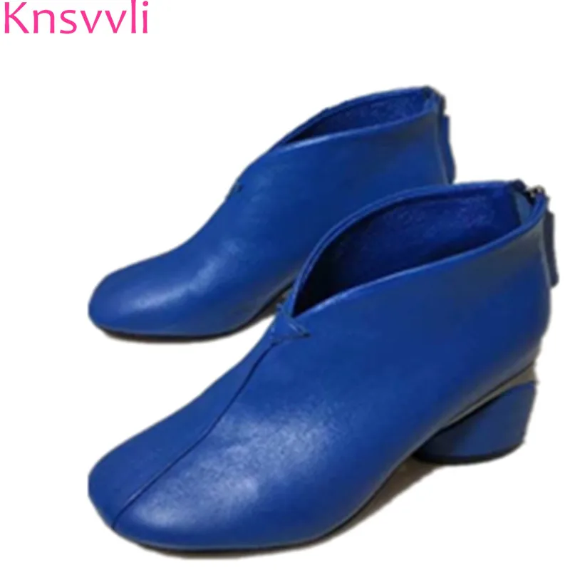 Knsvvli autumm square toe newset chunky high heel women ankle boots blue soft leather zip retro short boots woman grandma shoes
Knsvvli autumm square toe newset chunky high heel women ankle boots blue soft leather zip retro short boots woman grandma shoes