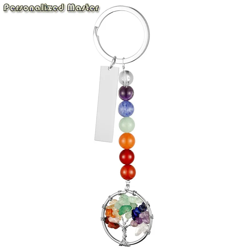 Personalized Master Engrave Custom 7 Chakra Gem stone Tree Life Pendant Keychain Natural Healing Crystal Stone Beads DIY Keyring
Personalized Master Engrave Custom 7 Chakra Gem stone Tree Life Pendant Keychain Natural Healing Crystal Stone Beads DIY Keyring