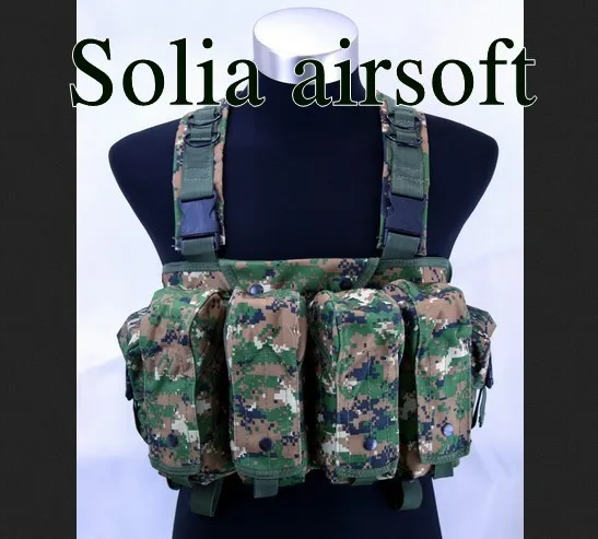 tactical airsoft vest large capacity magazine AK Rig carrier combat vest Digital Woodland Camo
tactical airsoft vest large capacity magazine AK Rig carrier combat vest Digital Woodland Camo