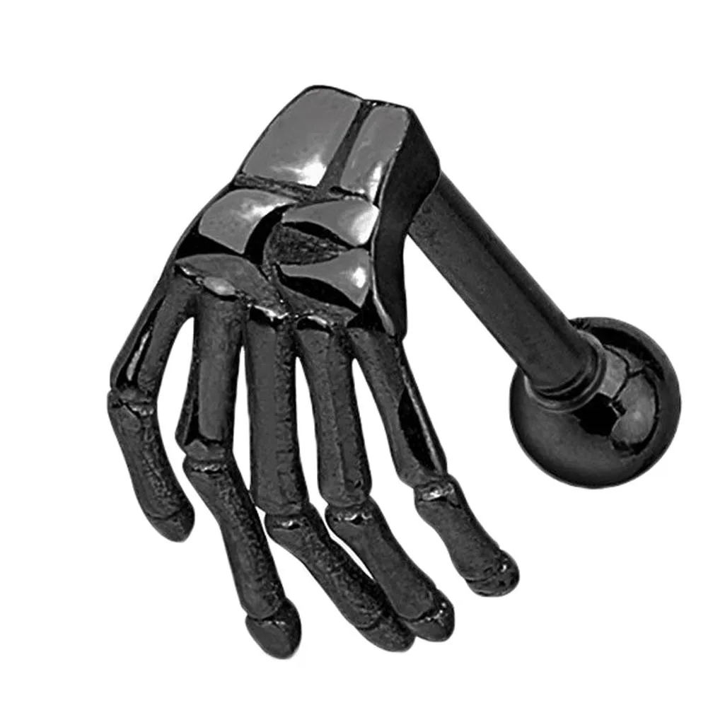 1pcs Surgical Stainless Steel Stud Earring Skeleton Ghost Hand Shape Ear Tragus Piercing Fake Taper For Men Women body jewelry
1pcs Surgical Stainless Steel Stud Earring Skeleton Ghost Hand Shape Ear Tragus Piercing Fake Taper For Men Women body jewelry