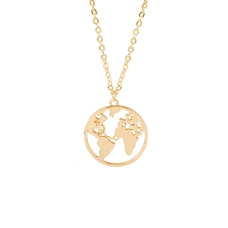 New Fashion Jewelry Simple Geometric World Map Clavicle Chain Statement Necklace Women Bohemian Short Necklace Wholesale
New Fashion Jewelry Simple Geometric World Map Clavicle Chain Statement Necklace Women Bohemian Short Necklace Wholesale