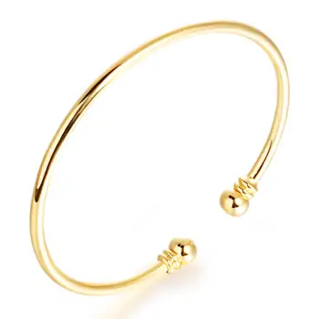Traditional women's jewelry round belly glossy Bracelet electroplated gold bracelet simple noble girl accessories
Traditional women's jewelry round belly glossy Bracelet electroplated gold bracelet simple noble girl accessories