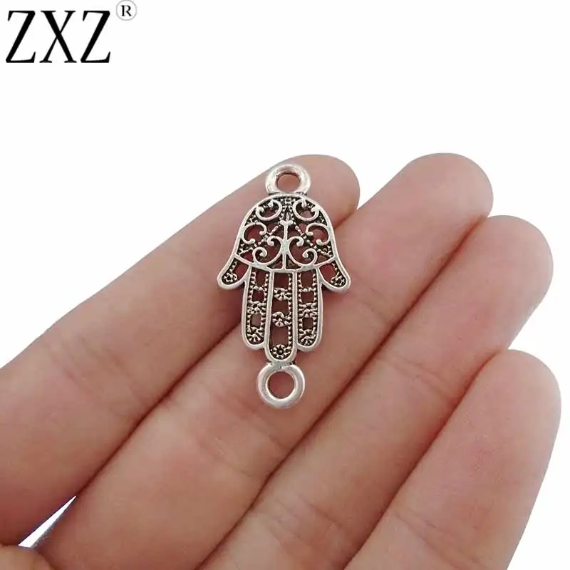 ZXZ 10pcs Antique Silver Tone Hamsa Hand Connector Charms for Bracelet Jewelry Making Findings 32x17mm
ZXZ 10pcs Antique Silver Tone Hamsa Hand Connector Charms for Bracelet Jewelry Making Findings 32x17mm
