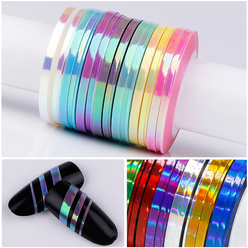 3Pcs Nail Striping Tape Line Holographic Mermaid Candy Color Adhesive Sticker Decals DIY 3D Nail Art Manicure Decoration
3Pcs Nail Striping Tape Line Holographic Mermaid Candy Color Adhesive Sticker Decals DIY 3D Nail Art Manicure Decoration