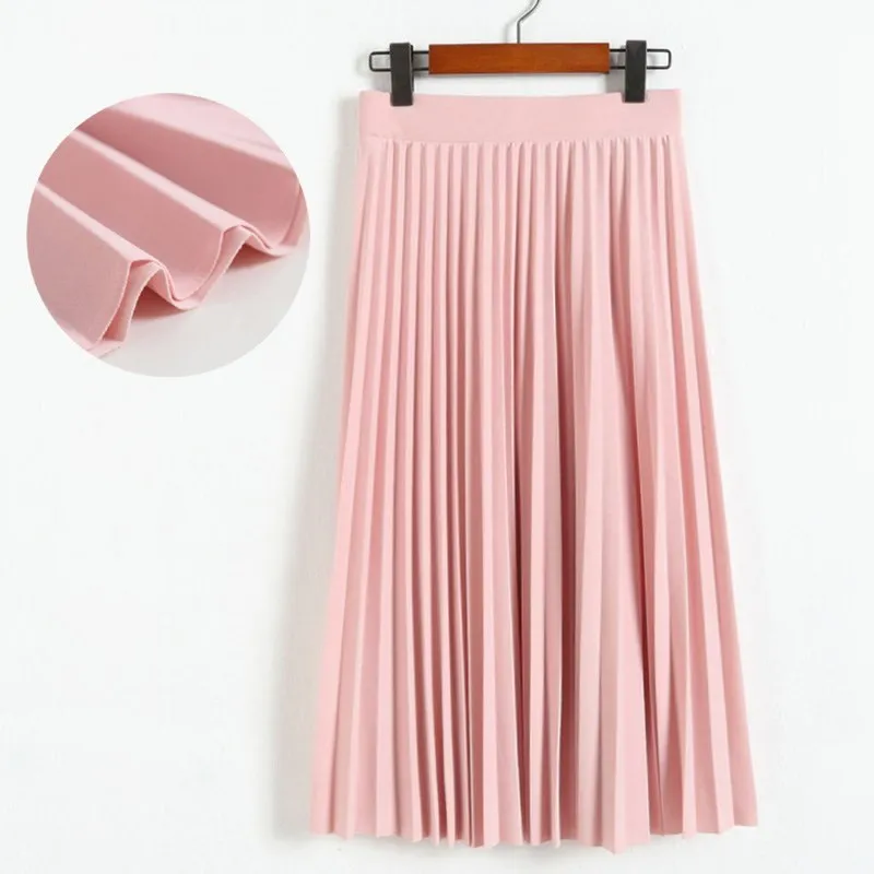 Spring Autumn Summer Korean Solid Midi Pleated Skirt Women 2019 New Slim High Waist A-line Skirts Womens Long Black Skirt Female
Spring Autumn Summer Korean Solid Midi Pleated Skirt Women 2019 New Slim High Waist A-line Skirts Womens Long Black Skirt Female