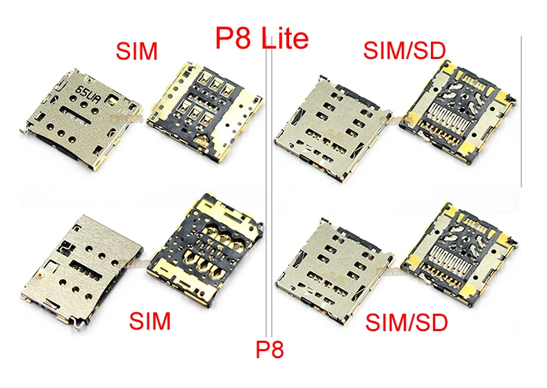 2 шт./лот разъем для чтения sim карт Huawei P8 /P8 Lite Nano SIM лоток памяти micro sd Модуль