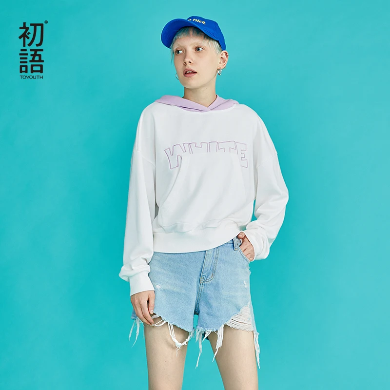 Toyouth New Autumn White Sweatshirts for Women Long Sleeve Ulzzang Hoodies Letters Printed Casual Pullover Harajuku Tops Moletom
Toyouth New Autumn White Sweatshirts for Women Long Sleeve Ulzzang Hoodies Letters Printed Casual Pullover Harajuku Tops Moletom