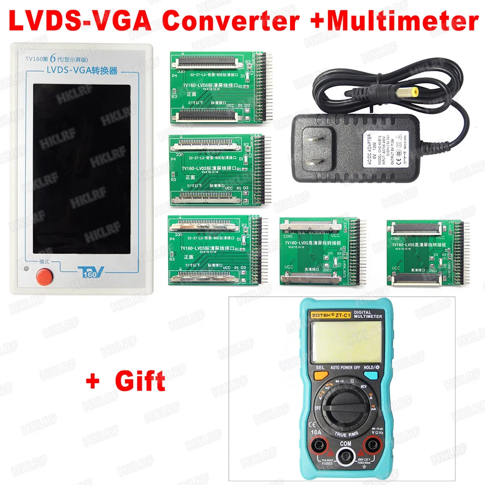 2019 Newest TV160 Generation Full HD Display LVDS Turn VGA LED/LCD TV Motherboard Tester Tools Converter with 5 adapters TV Test
2019 Newest TV160 Generation Full HD Display LVDS Turn VGA LED/LCD TV Motherboard Tester Tools Converter with 5 adapters TV Test