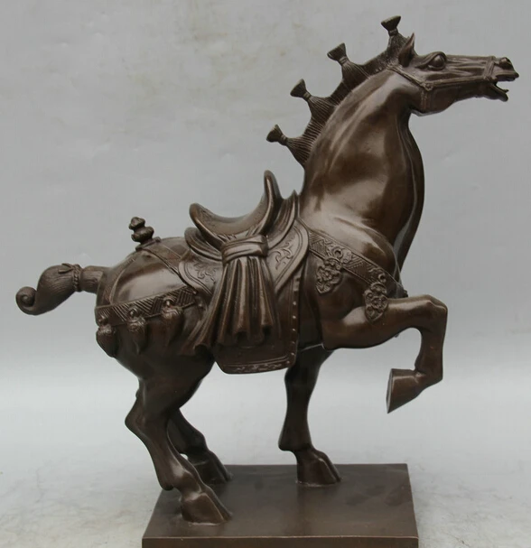 JP S0524 13" Famous Chinese Folk Purple Bronze Stand War Tang Horse Statue sculpture B0403
JP S0524 13" Famous Chinese Folk Purple Bronze Stand War Tang Horse Statue sculpture B0403