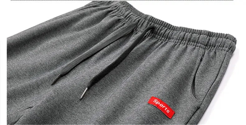 Men's Sweatpants Spring Harem Pants Male Plus Size Cotton Sports Trousers Jogger Bodybuilding Pencil Pants Fitness GYMS 2019 01