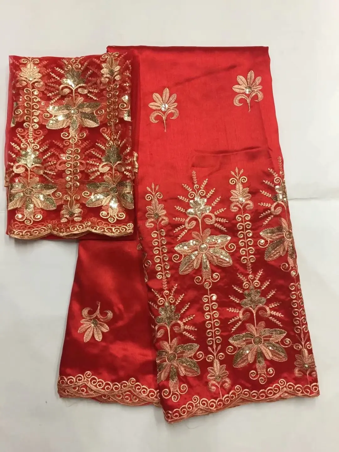 African George Fabric High Quality Indian Raw Silk George Wrappers Hot Nigerian Lace Fabrics Set with Blouse for Wedding
African George Fabric High Quality Indian Raw Silk George Wrappers Hot Nigerian Lace Fabrics Set with Blouse for Wedding