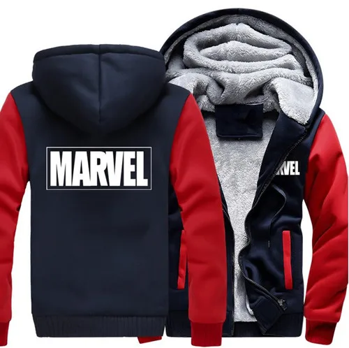 Дропшиппинг США размер зима Marvel Толстовка Капитан Америка с капюшоном Толстая