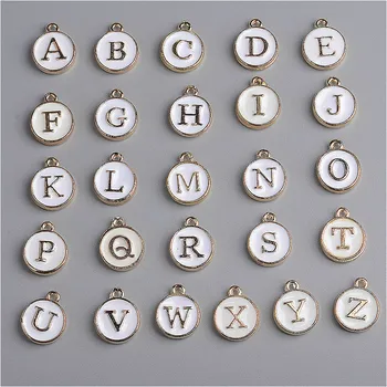 High Quality 10 Pieces/Lot 12mm Double-Sided white Enamel Initial Charms Letter Alphabet Charm For Jewelry
High Quality 10 Pieces/Lot 12mm Double-Sided white Enamel Initial Charms Letter Alphabet Charm For Jewelry