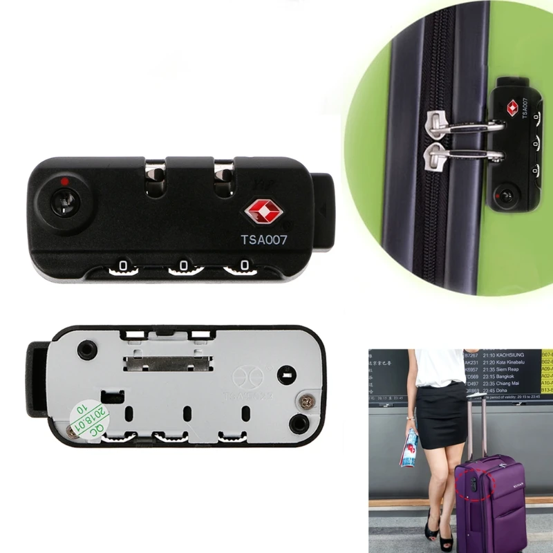OOTDTY TSA Secure 3 Digit Combination Padlock Lock Luggage Suitcase Travel Code Lock
OOTDTY TSA Secure 3 Digit Combination Padlock Lock Luggage Suitcase Travel Code Lock