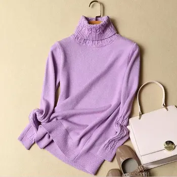 High Quality Women Sweater New Turtleneck Pullover Winter Tops Solid Cashmere Sweater Autumn Female knitted Sweater Hot Sale
High Quality Women Sweater New Turtleneck Pullover Winter Tops Solid Cashmere Sweater Autumn Female knitted Sweater Hot Sale