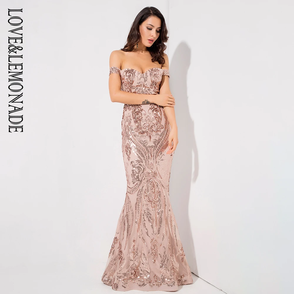 Love&Lemonade Off the Shoulder Geometric Sequins Bodycon Long Dress LM81343ROSEGOLD Autumn/Winter
Love&Lemonade Off the Shoulder Geometric Sequins Bodycon Long Dress LM81343ROSEGOLD Autumn/Winter