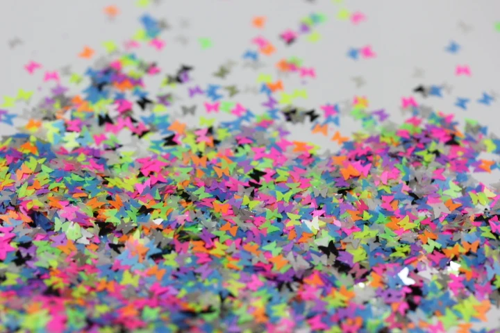 Mix Bright Neon Colors Solvent Resistant Butterfly Spangles for nail art and Other DIY decoration
Mix Bright Neon Colors Solvent Resistant Butterfly Spangles for nail art and Other DIY decoration