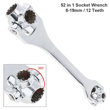 Multifunction 8-19mm Double Head Torque Socket Wrench with 360 Degree Rotation and 12 Teeth Type for Furniture Car Repair
Multifunction 8-19mm Double Head Torque Socket Wrench with 360 Degree Rotation and 12 Teeth Type for Furniture Car Repair