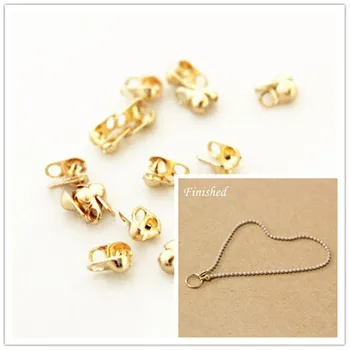 100pcs Gold Ball Chain Connector Clasps, Calottes End Crimps Beads, Fit 1.2mm 1.5mm Chain
100pcs Gold Ball Chain Connector Clasps, Calottes End Crimps Beads, Fit 1.2mm 1.5mm Chain