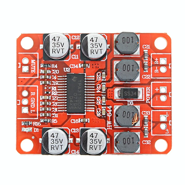 LEORY TPA3110 Dual Channel tereo Digital Power Amplifier Board Module For 4/6/8/10 Ohm Speaker DC 8-26V 2x15W
LEORY TPA3110 Dual Channel tereo Digital Power Amplifier Board Module For 4/6/8/10 Ohm Speaker DC 8-26V 2x15W