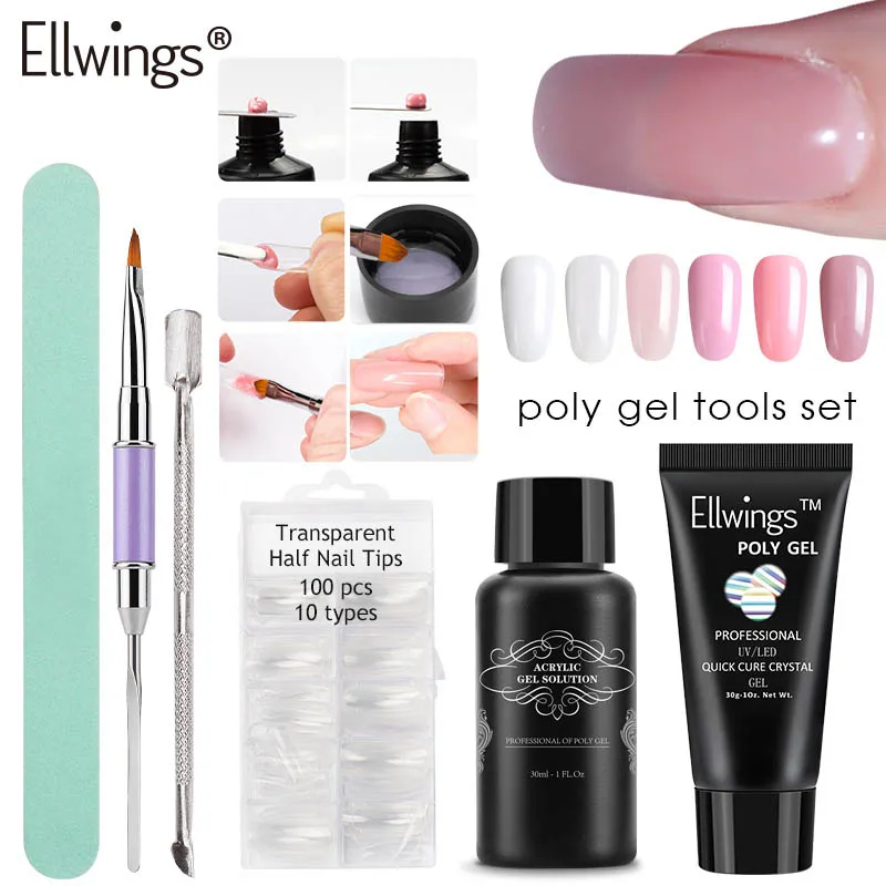 Ellwings Poly Gel Set Nails Kit Uv Gel French Nails Art Manicure Tips Builder Extending Crystal Jelly Gum Hard Gel Builder Gel
Ellwings Poly Gel Set Nails Kit Uv Gel French Nails Art Manicure Tips Builder Extending Crystal Jelly Gum Hard Gel Builder Gel