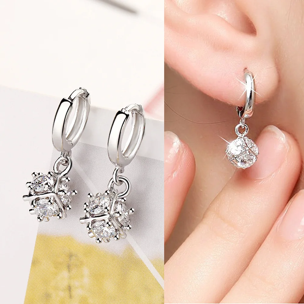 Fashion Drop Earrings For Women Six Sides Of Zircon Earring Earings 925 Sterling Silver Jewelry Earing Brincos Brinco Oorbellen
Fashion Drop Earrings For Women Six Sides Of Zircon Earring Earings 925 Sterling Silver Jewelry Earing Brincos Brinco Oorbellen