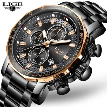 LIGE Watch Men Fashion Sport Quartz Clock Mens Watches Top Brand Luxury Black All Steel Waterproof Wristwatch Relogio Masculino
LIGE Watch Men Fashion Sport Quartz Clock Mens Watches Top Brand Luxury Black All Steel Waterproof Wristwatch Relogio Masculino