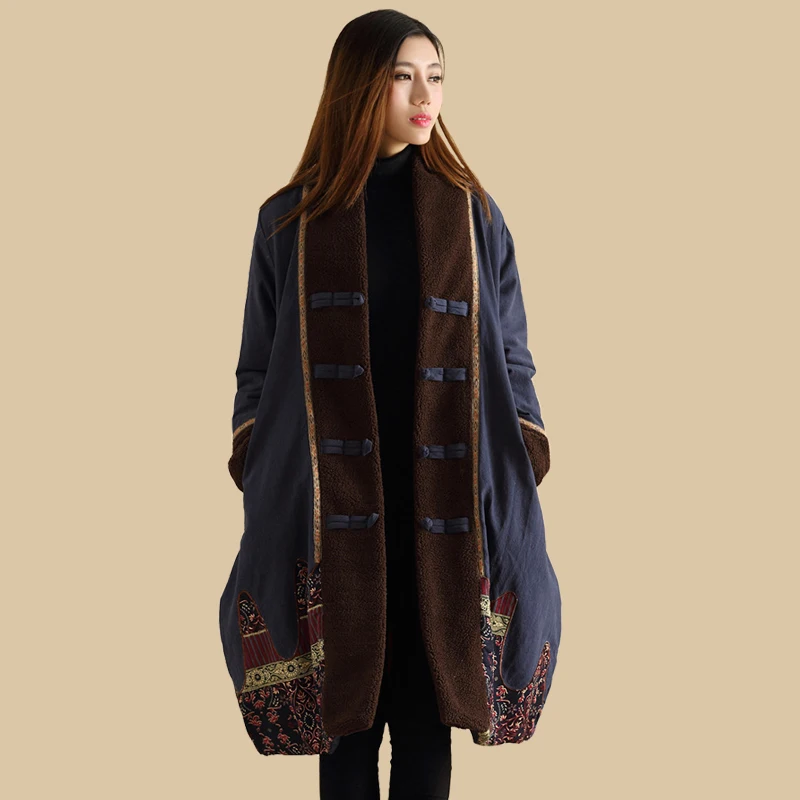 Women Warm Long Jacket Retro Patchwork Winter Coat Cotton Linen Padded Clothes Jaqueta Feminina Parkas Outwear Casaco Feminino
Women Warm Long Jacket Retro Patchwork Winter Coat Cotton Linen Padded Clothes Jaqueta Feminina Parkas Outwear Casaco Feminino