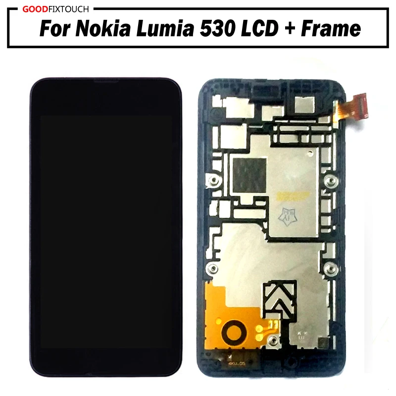 For Nokia Lumia 530 LCD display with frame 01